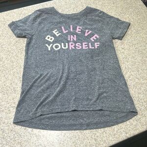 Gray Believe in Yourself Kids Tee Sonoma medium 7/8